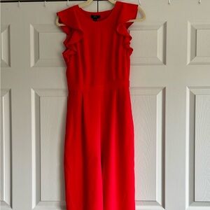 Red Ruffled Jumpsuit